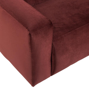 WOOOD Mojo Base 2-zits bank arm links velvet Kastanjebruin