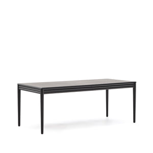 Kave Home Lenon eettafel uitschuifbaar rechthoek 200x90 cm Black