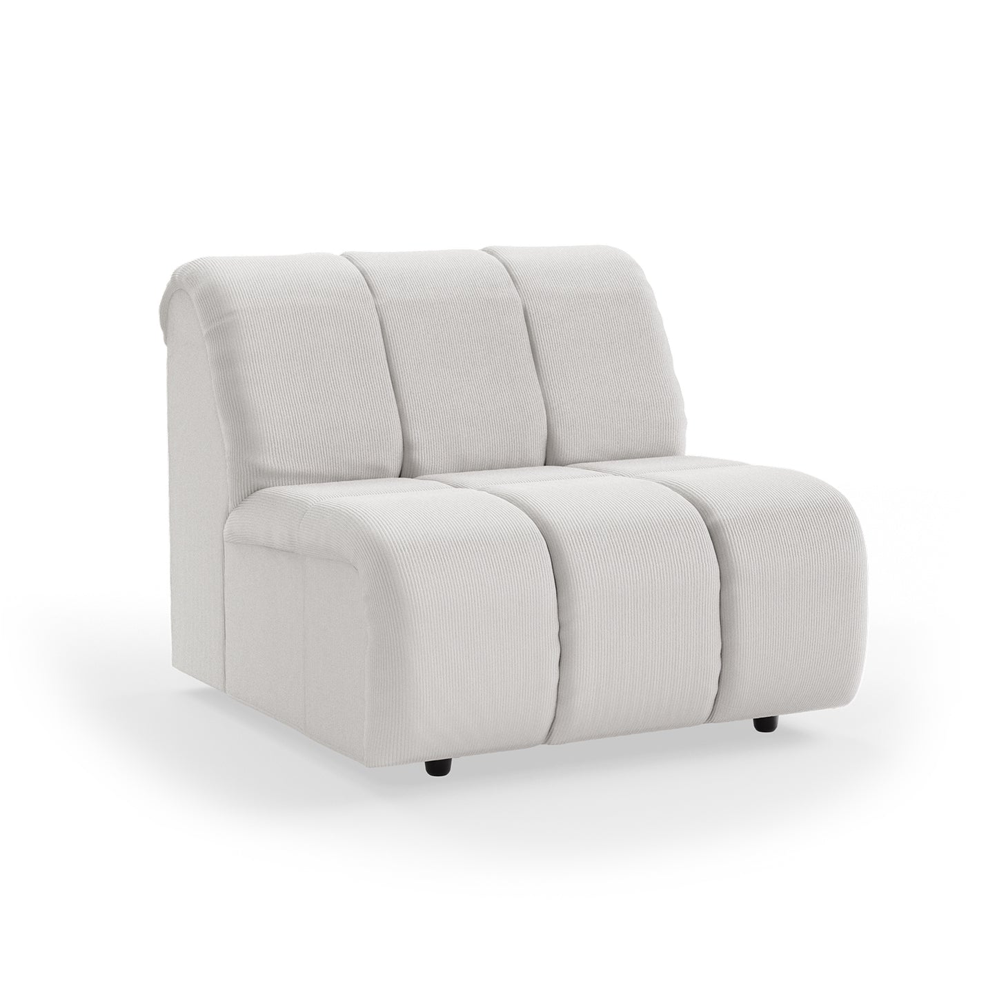 HKliving Wave bank middle Corduroy Rib Cream