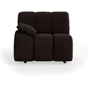 HKliving Wave bank left low arm Royal Velvet Espresso
