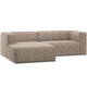 WOOOD Bean chaise longue bank links Lichtbruin Melange