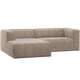 WOOOD Bean chaise longue bank links Lichtbruin Melange