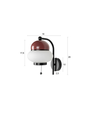 Zuiver Bumble wandlamp Red
