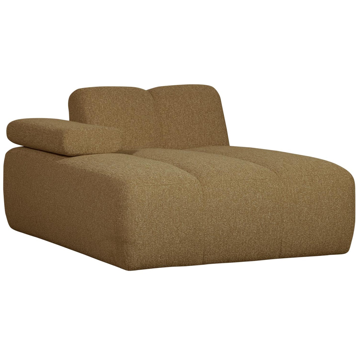 WOOOD Mojo chaise longue bank arm links bouclé Geel/Bruin Melange