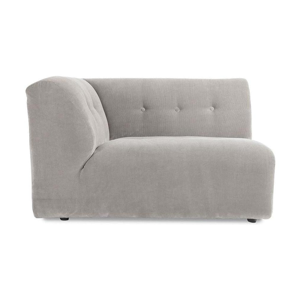 HKliving Vint 1,5-zits bank left Corduroy Rib Cream