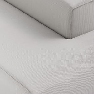 HKliving Flake bank right longchair Corduroy Rib Cream