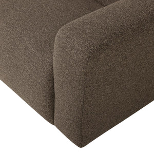 WOOOD Mojo Base 2-zits bank arm rechts bouclé Bruin