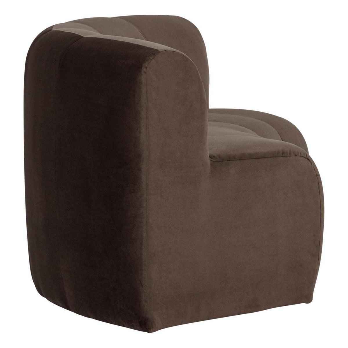 WOOOD Mojo Base eetbank halfronde hoek rugleuning velvet Bruin