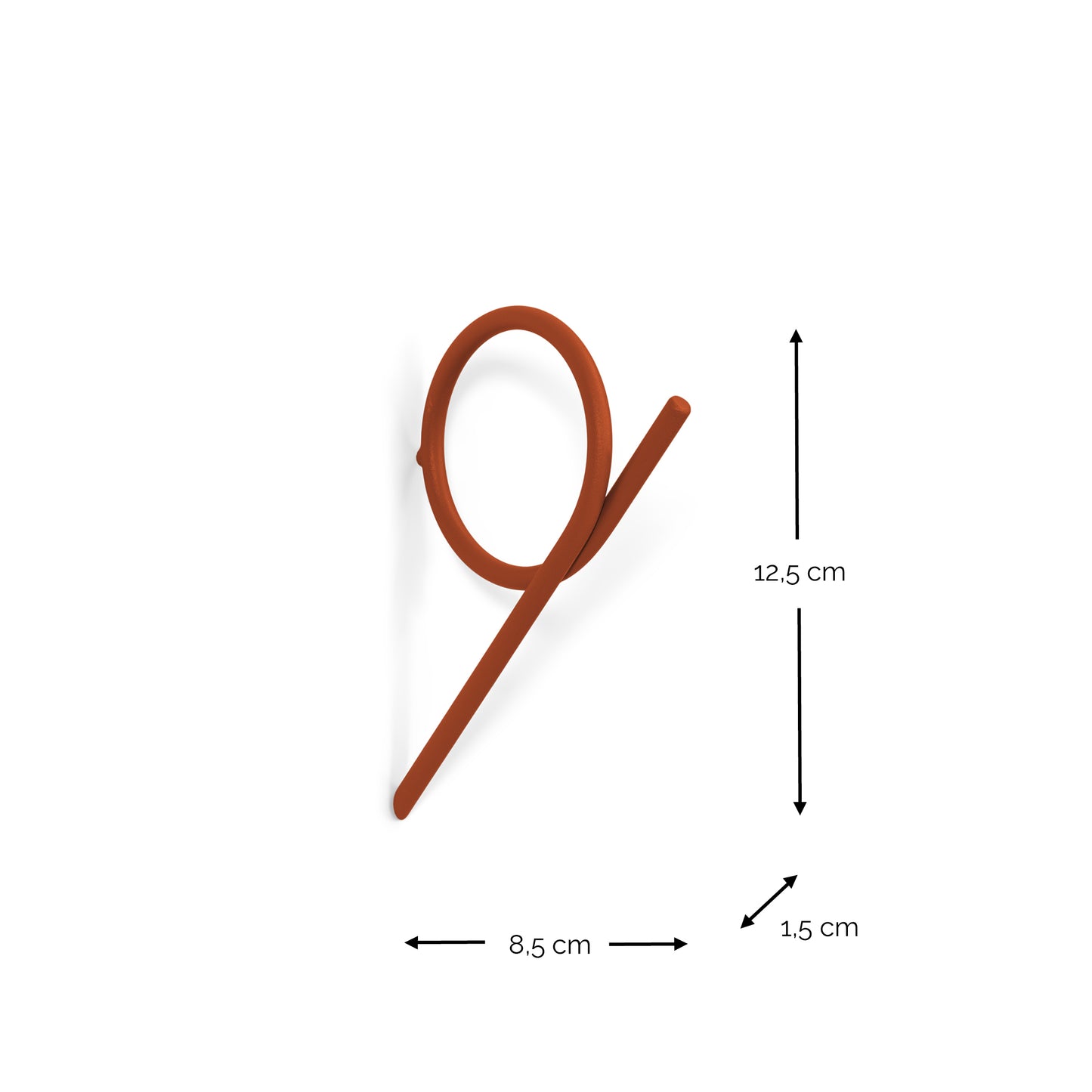 Spinder Design Tuba Small wandhaak Tuscan Terra