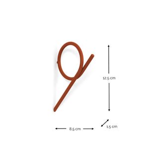 Spinder Design Tuba Small wandhaak Tuscan Terra