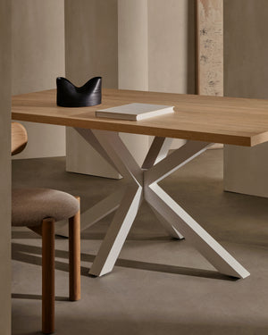 Kave Home Argo eettafel rechthoek 200x100 cm Natural/White