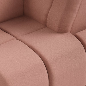 HKliving Wave bank right high arm Linen Dusty Rose