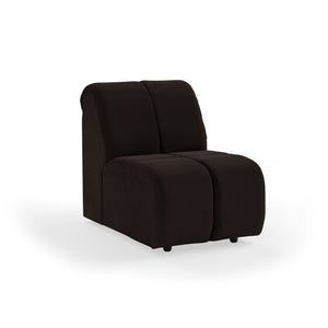 HKliving Wave bank middle small Royal Velvet Espresso