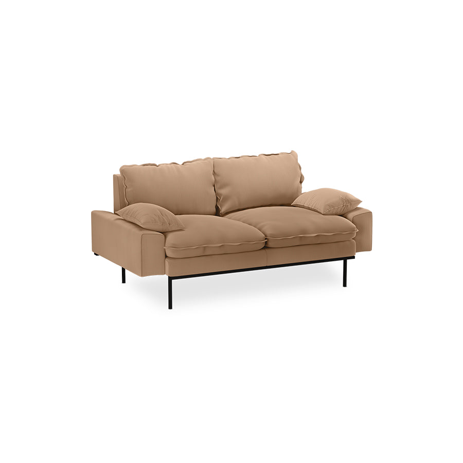 HKliving Retro 2-zitsbank Corduroy Rib Brown