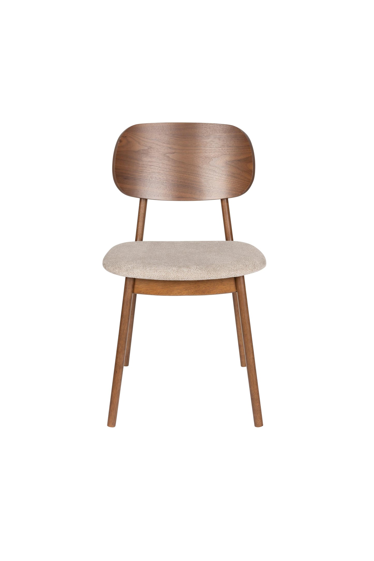 Dutchbone Marais eetkamerstoel Beige/Walnoot