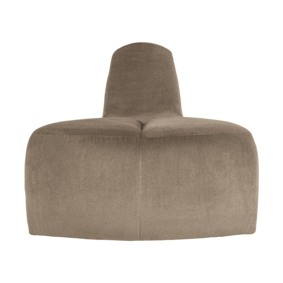 WOOOD Mojo eetbank hoek rond rugleuning velvet Khaki