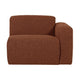 WOOOD Mojo Base 1-zits bank arm rechts bouclé Roestbruin