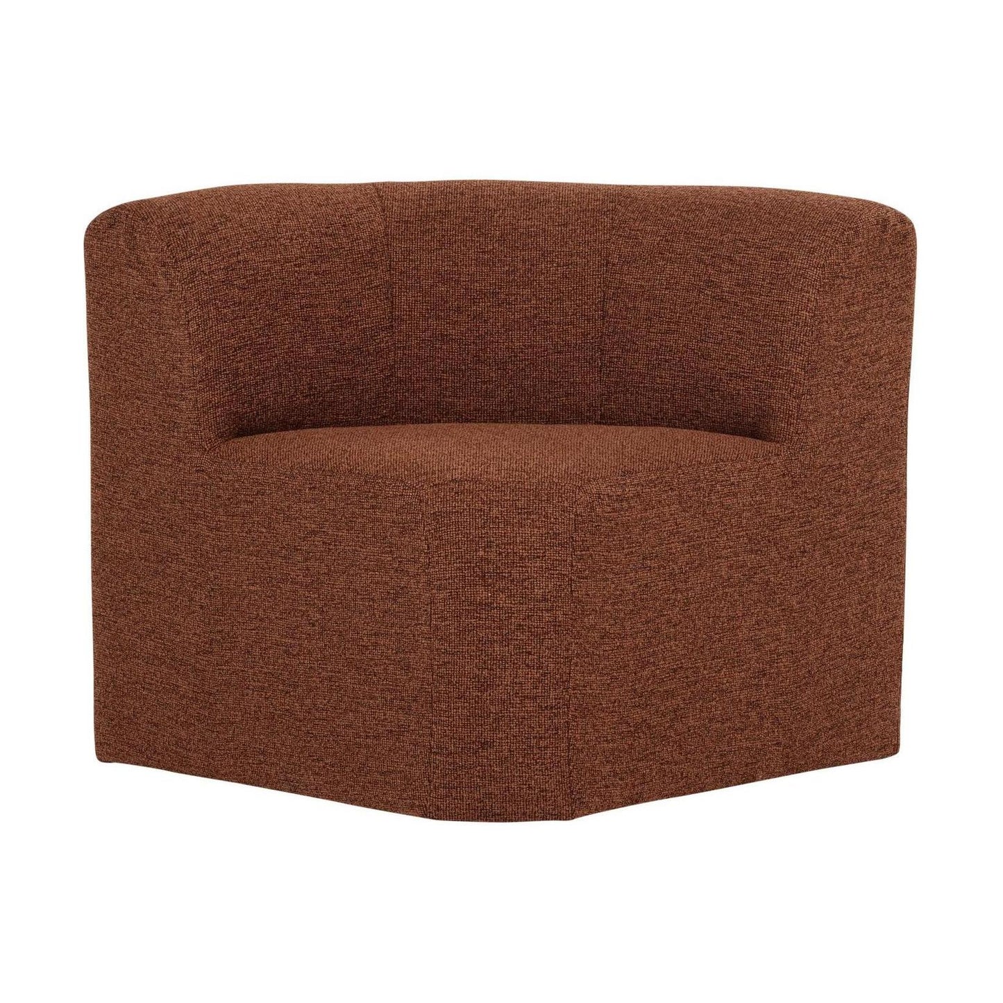 WOOOD Mojo Base eetbank hoek met rugleuning bouclé Roestbruin