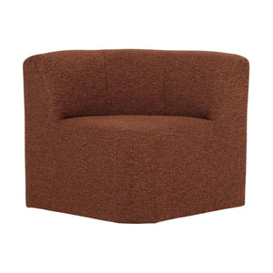 WOOOD Mojo Base eetbank hoek met rugleuning bouclé Roestbruin