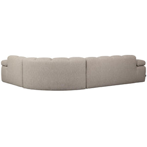 WOOOD Mojo hoekbank rechts bouclé Beige Melange