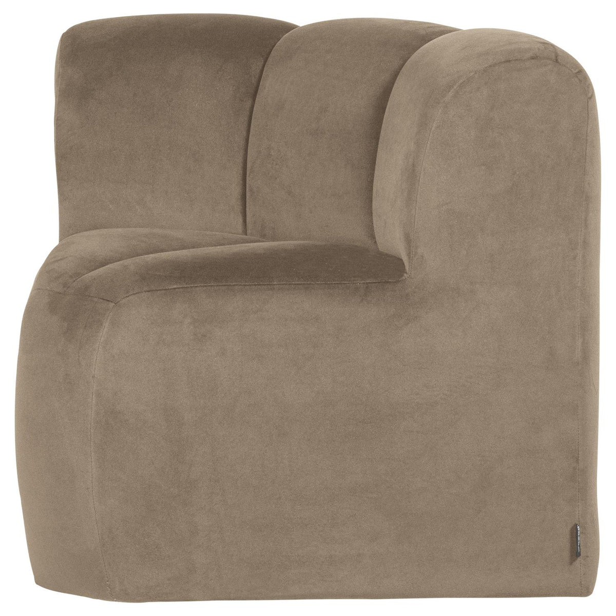 WOOOD Mojo eetbank hoek met rugleuning velvet Khaki