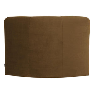 WOOOD Mojo Base eetbank hoek met rugleuning velvet Honinggeel