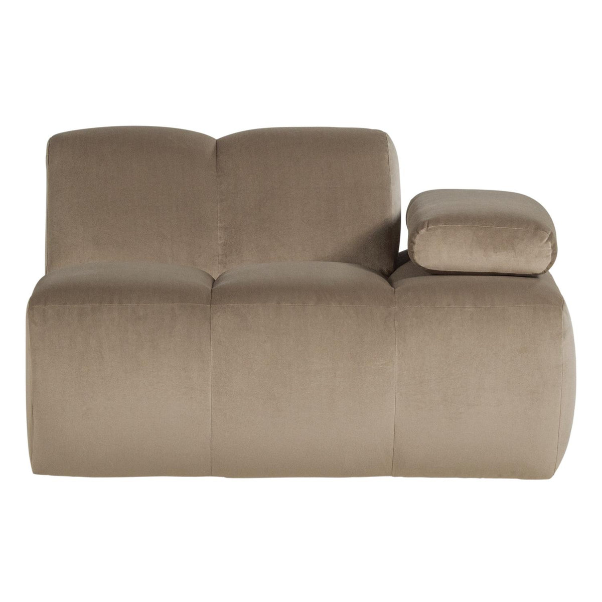 WOOOD Mojo 1-zits bank arm rechts velvet Khaki