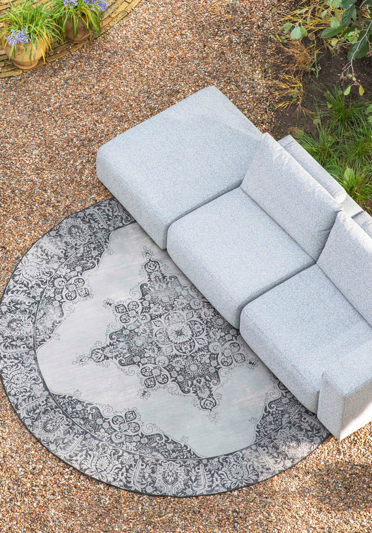 Zuiver Coventry vloerkleed Ø280 cm Black