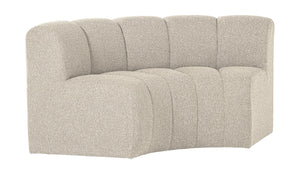 WOOOD Mojo eetbank halfronde hoek rugleuning Bouclé Beige