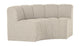 WOOOD Mojo eetbank halfronde hoek rugleuning Bouclé Beige