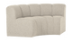 WOOOD Mojo eetbank halfronde hoek rugleuning Bouclé Beige
