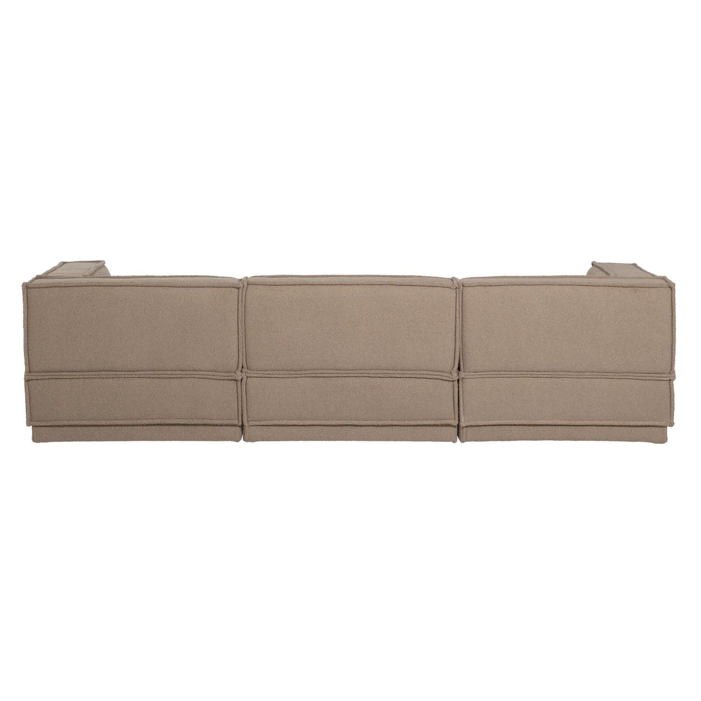 WOOOD Manu 3-zitsbank chaise longue links Taupe
