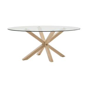 Kave Home Argo eettafel ovaal 200x100 cm Clear/Natural