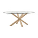Kave Home Argo eettafel ovaal 200x100 cm Clear/Natural