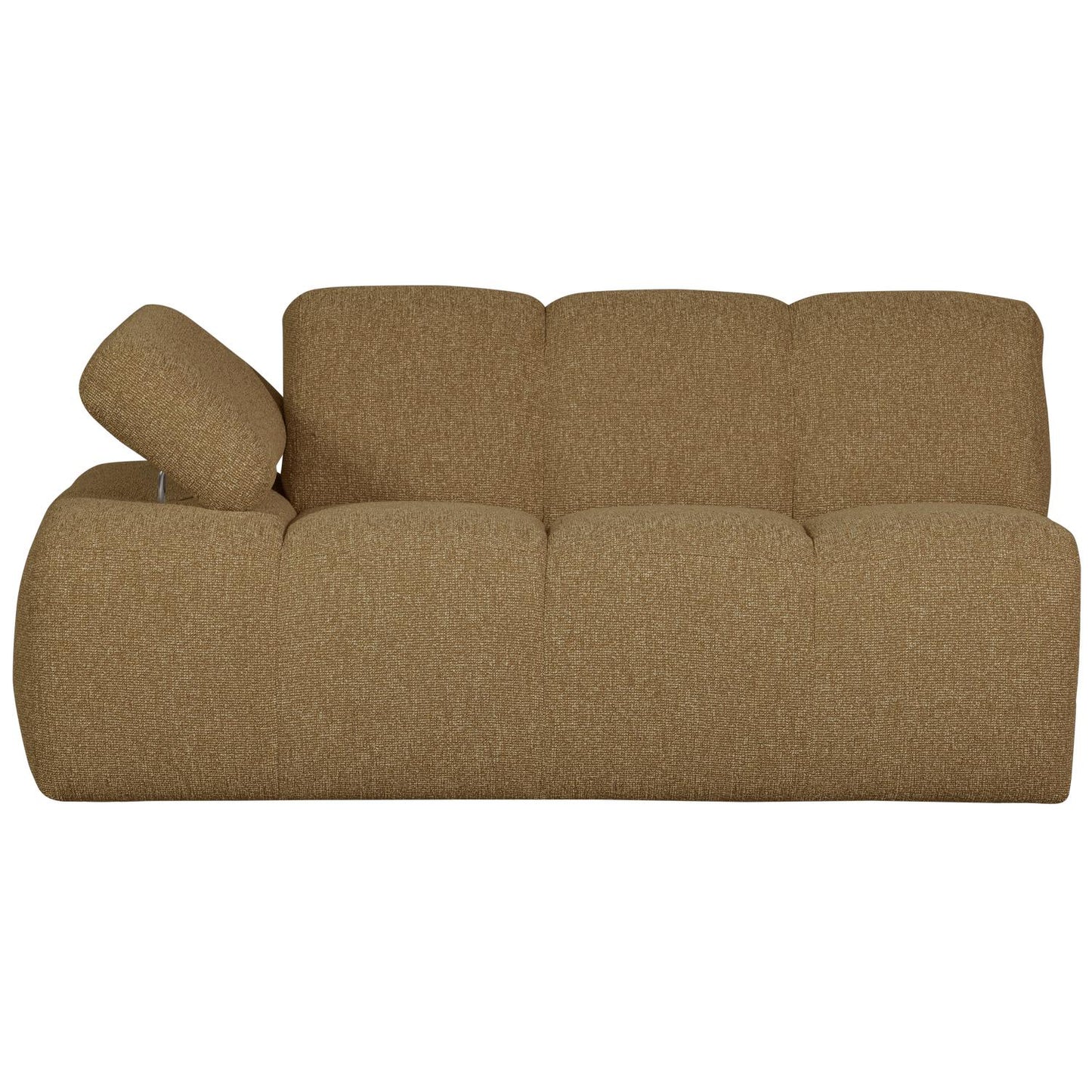WOOOD Mojo 1,5-zits bank arm links bouclé Geel/Bruin Melange