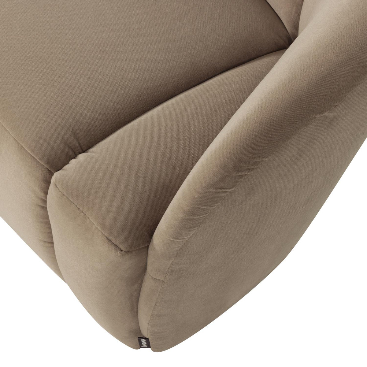 WOOOD Mojo 2-zits bankje arm rechts velvet Khaki