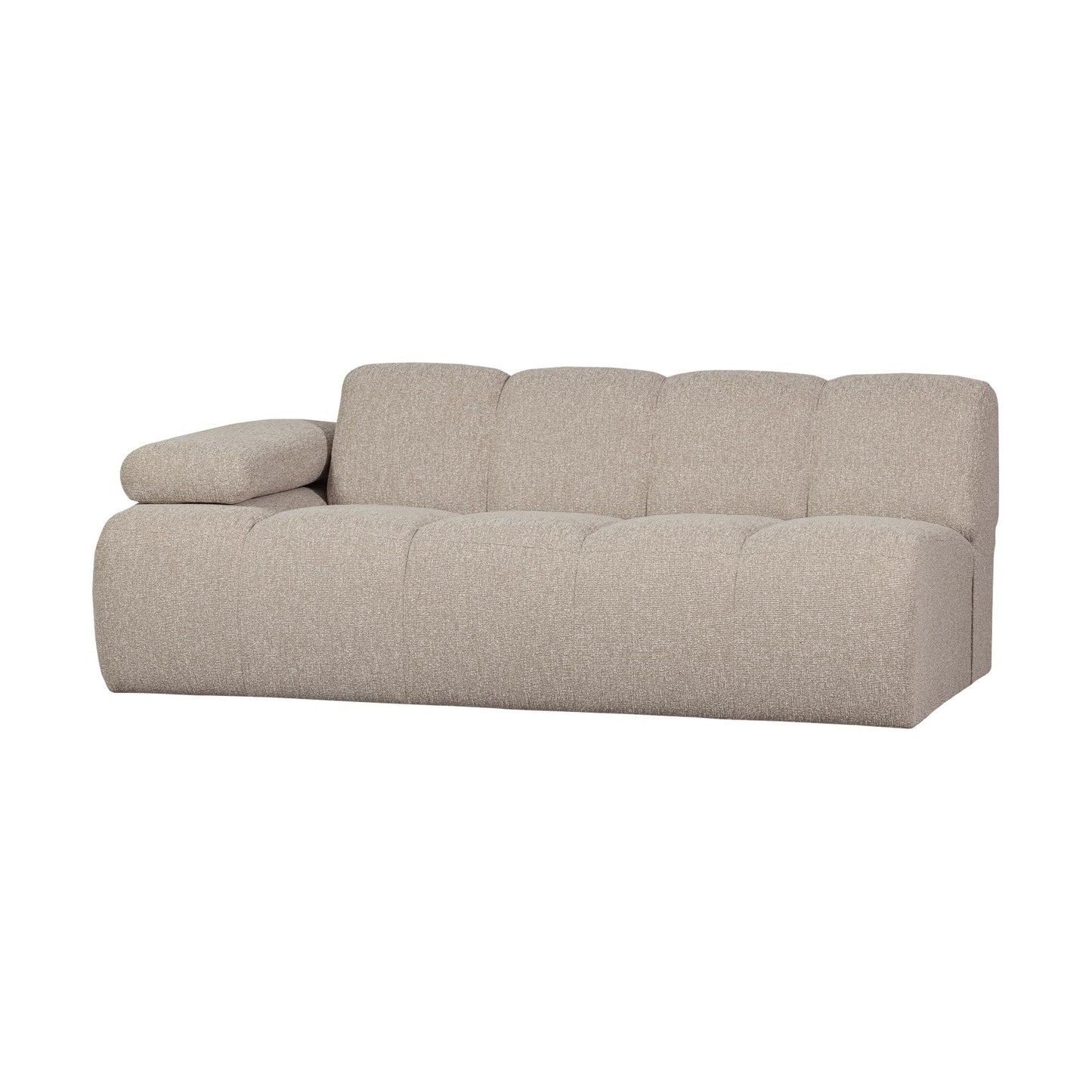 WOOOD Mojo 2-zits bank arm links bouclé Beige Melange