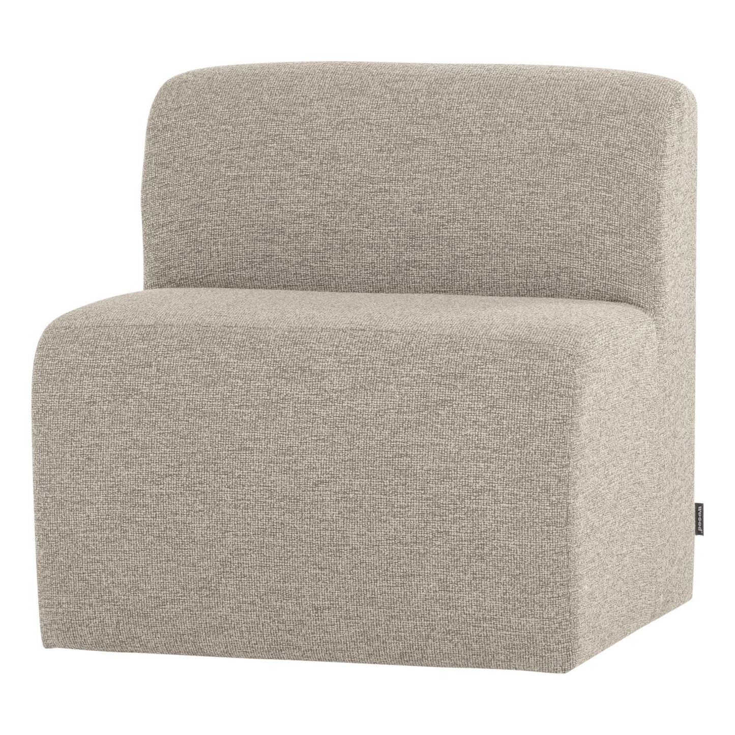 WOOOD Mojo Base eetkamerbank 84 cm met rugleuning bouclé Beige