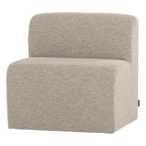 WOOOD Mojo Base eetkamerbank 84 cm met rugleuning bouclé Beige