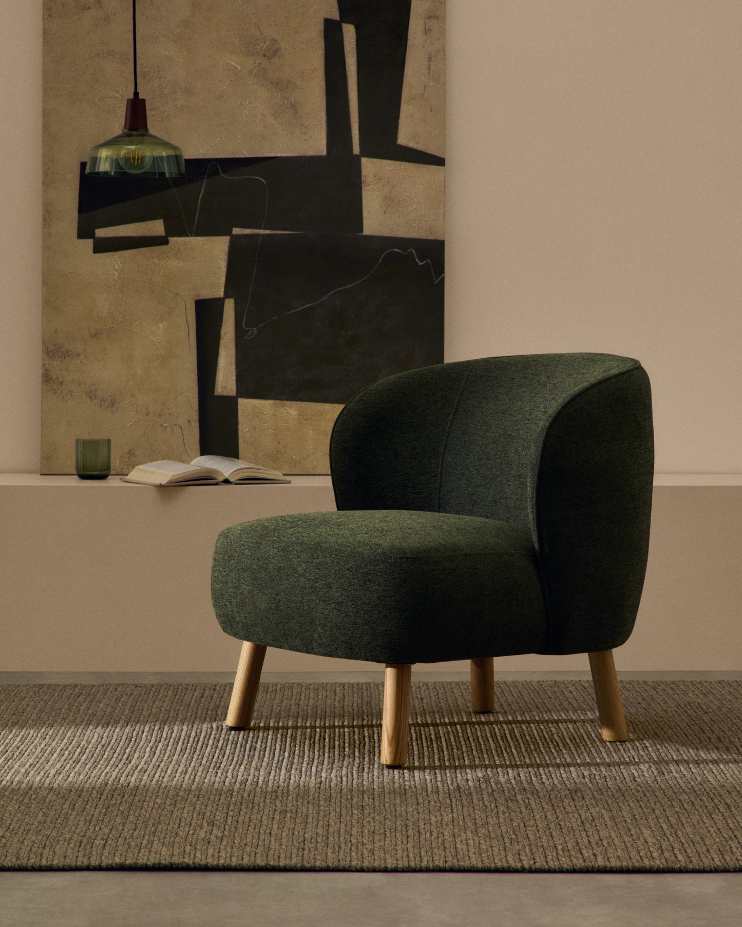 Kave Home Ulit fauteuil Green naturel