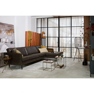 WOOOD Rodeo bank chaise longue rechts eco-leer Zwart