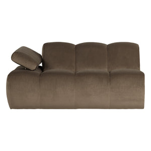 WOOOD Mojo 1,5-zits bank arm links velvet Taupe