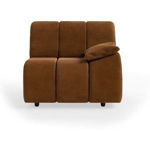 HKliving Wave bank right low arm Royal Velvet Caramel