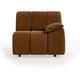 HKliving Wave bank right low arm Royal Velvet Caramel