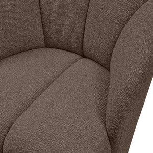 WOOOD Mojo draaifauteuil bouclé bruin melange