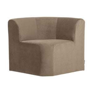 WOOOD Mojo Base eetbank hoek met rugleuning velvet Khaki