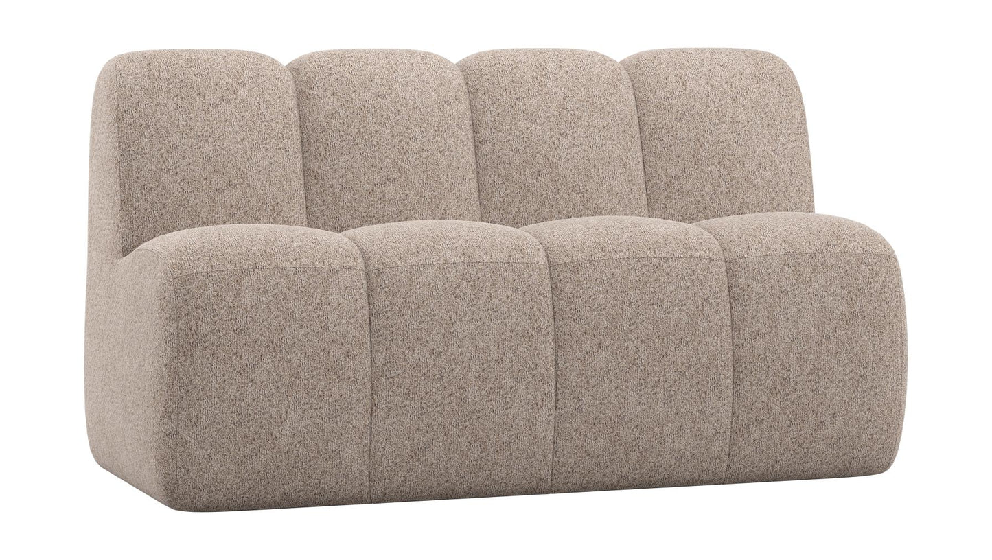 WOOOD Mojo eetbank 164 cm met rugleuning Wollig Donkerzand