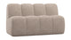 WOOOD Mojo eetbank 164 cm met rugleuning Wollig Donkerzand