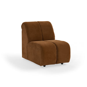 HKliving Wave bank middle small Royal Velvet Caramel