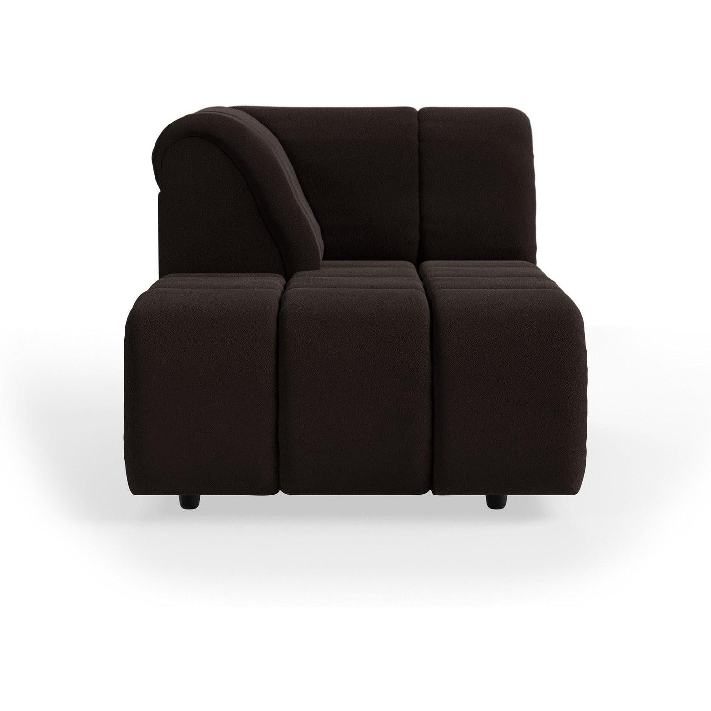 HKliving Wave bank left divan Royal Velvet Espresso